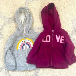 Okie dokie 12 month zip ups